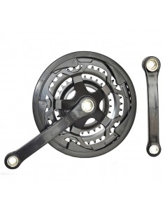 Angrenaj MTB, Otel, 24-34-42T, Ax Patrat, Negru