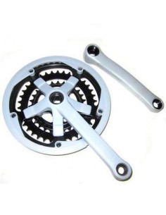 Angrenaj MTB, Otel, 28-38-48T, Ax Patrat, Gri