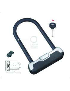 Antifurt U-LOCK Syncro,180x320x16mm, Cheie, Negru