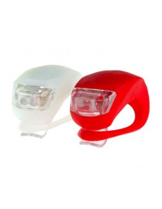 Set 2 Licurici Silicon, 3 Functii, Alb + Rosu