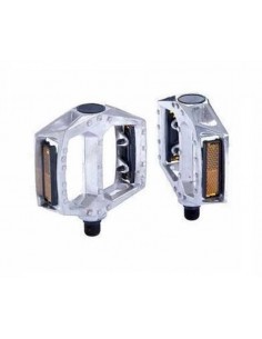 Pedale MTB/BMX Aluminiu, 98x105mm, Argintiu