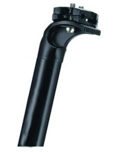 Tija Sa Cu Diametru 27.2 mm Din AL 6061 + Cap Aliaj , Lungime 400 mm, Neagra, Prindere 2 suruburi